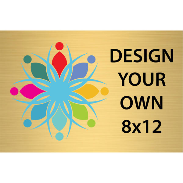 Horizontal Full Color Brass Signs 8" x 12" Horizontal Full Color Brass Signs 8" x 12"