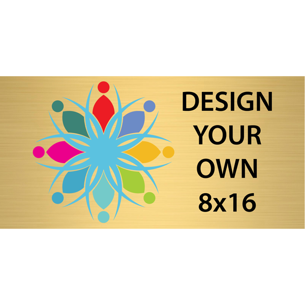 Horizontal Full Color Brass Signs 8" x 16" Horizontal Full Color Brass Signs 8" x 16"