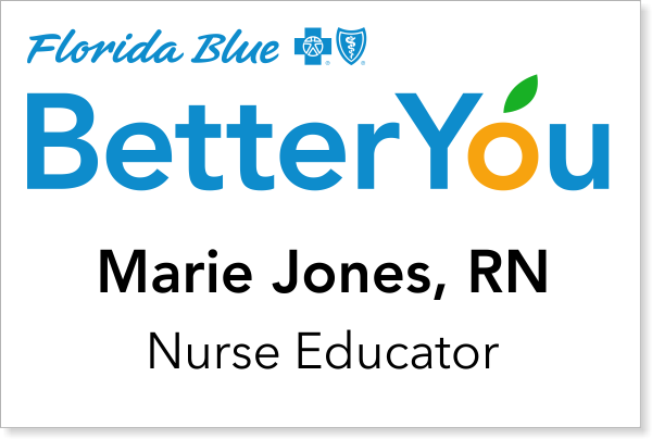 Horizon Promotional Florida Blue Better You Name Tag