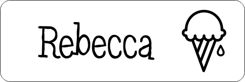 Ice Cream Cone Name Tag