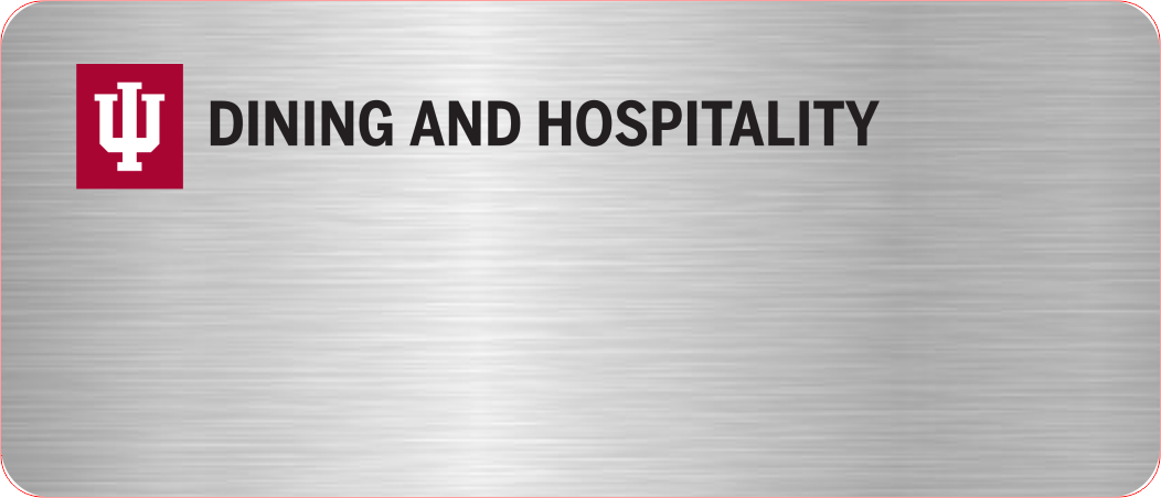 Indiana University D&H Nametag Blank - Metal