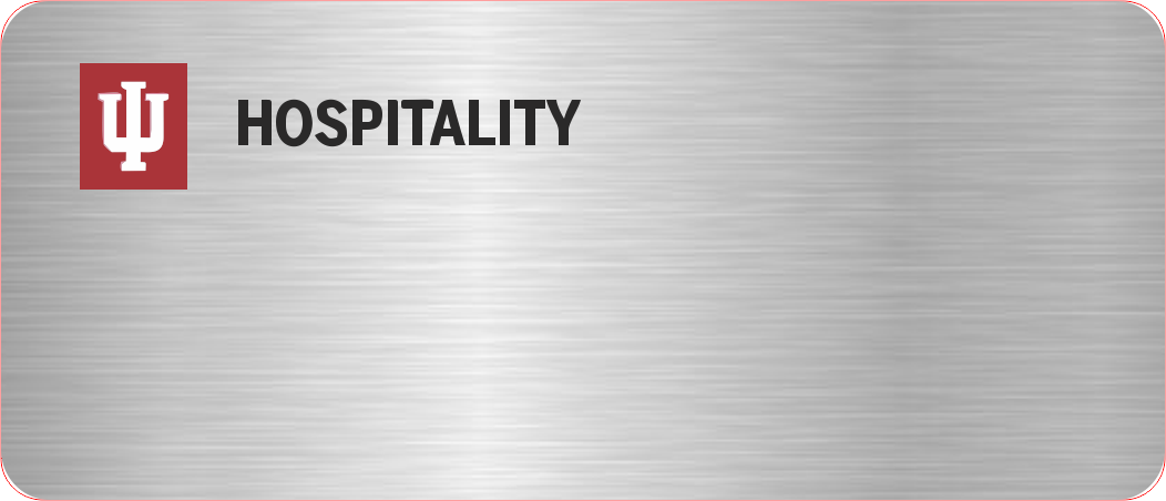 Indiana University Hospitality Nametag Blank - Metal