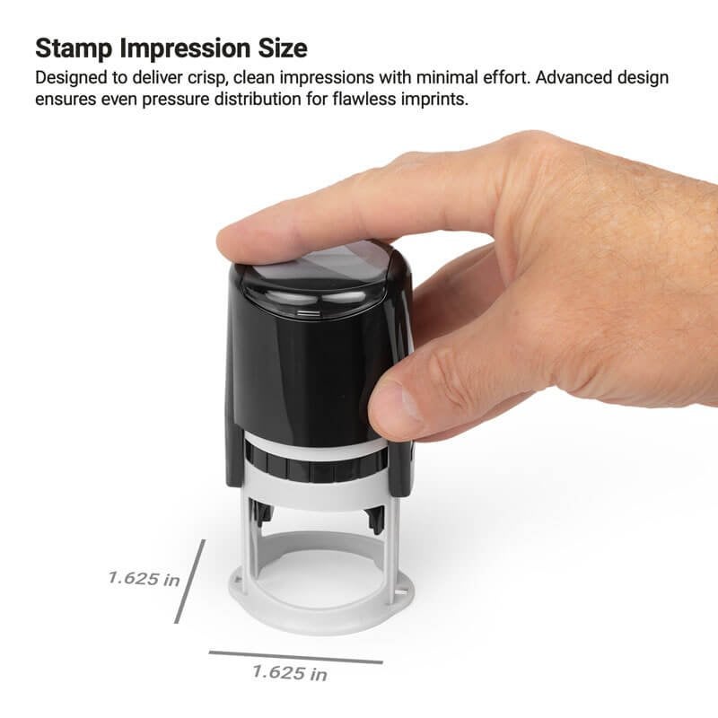 Stamp body size measurements.