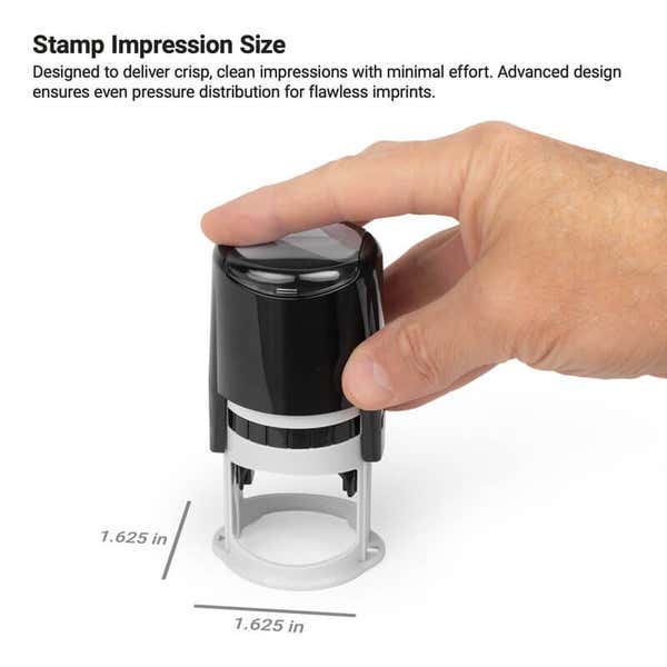 Self inking stamp impression size
