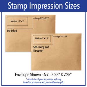 Stamp Impression Sizes