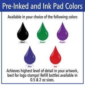 Pre-Inked and Ink Pad Color Options