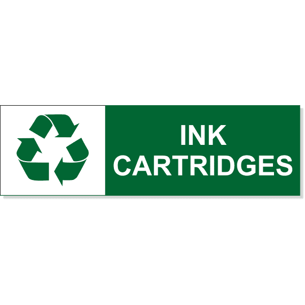 3" x 10 Ink Cartridge Recycle Decal