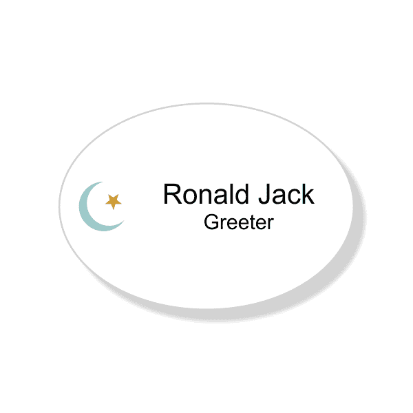 Islamic Faith Full Color Oval Name Tag