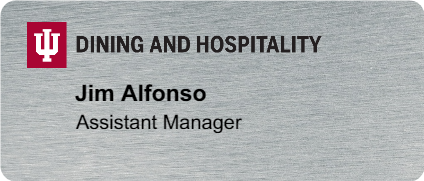 Indiana University D&H Nametag 2 Lines