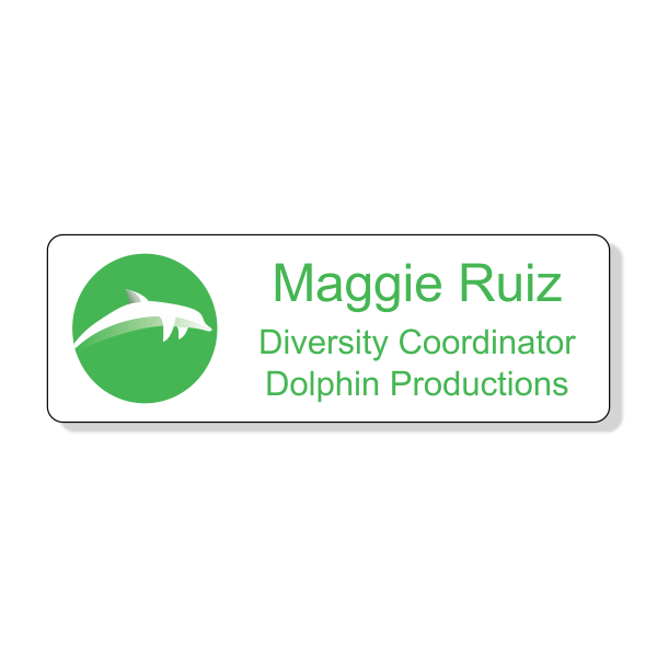 Jacksonville University Dolphin Productions Name Tag