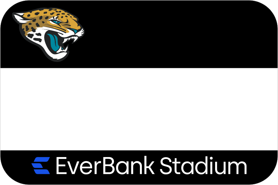 Jaguars EverBank Blank Name Tag