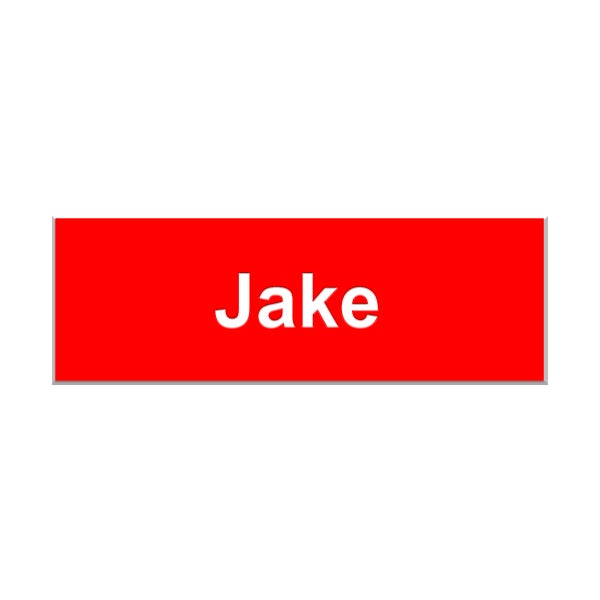 Jake Costume Name Tag