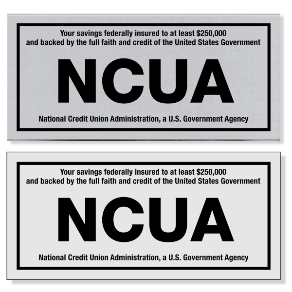 Jax Federal Credit Union - NCUA Sign