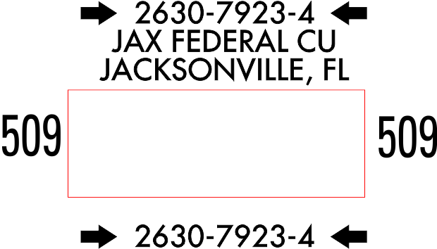 Jax Federal Credit Union 5460 Die Plate Only