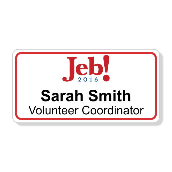 Jeb Bush Presidential Name Tag