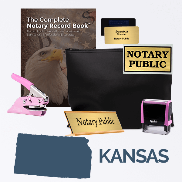 Kansas Pink Deluxe Notary Kit
