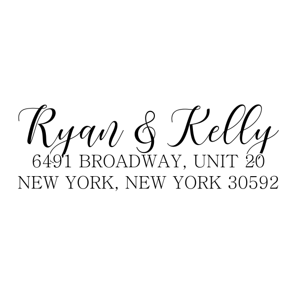 Kelly Script Address Stamp