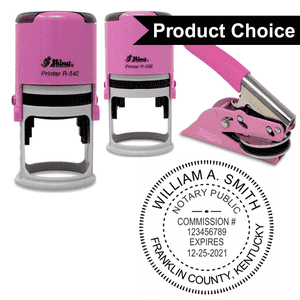 Kentucky Notary Pink - Round Design