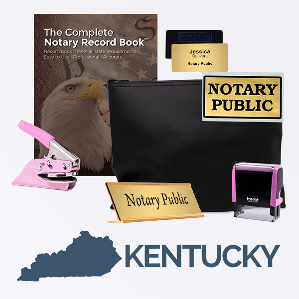 Kentucky Pink Deluxe Notary Kit