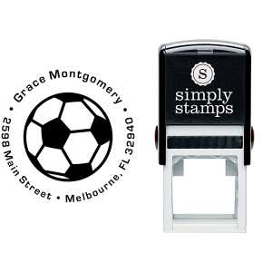 Soccer Ball Return Address Stamp & stamp model body