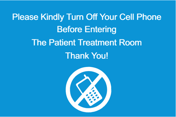 Kindly Turn Off Cell Phone - 8" x 6" Engraved Sign