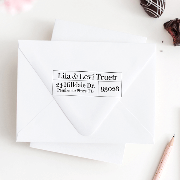 Minimalist Wedding Address Stamp