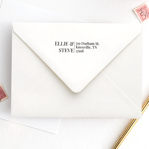 Modern His and Hers Address Stamp