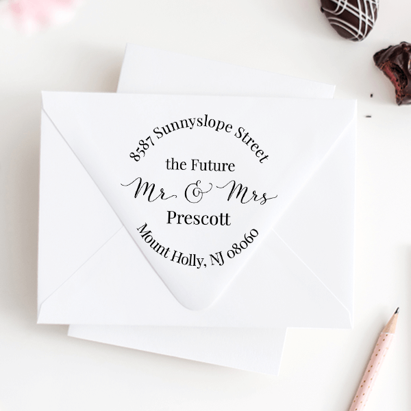 Future Mr. and Mrs. Address Stamp