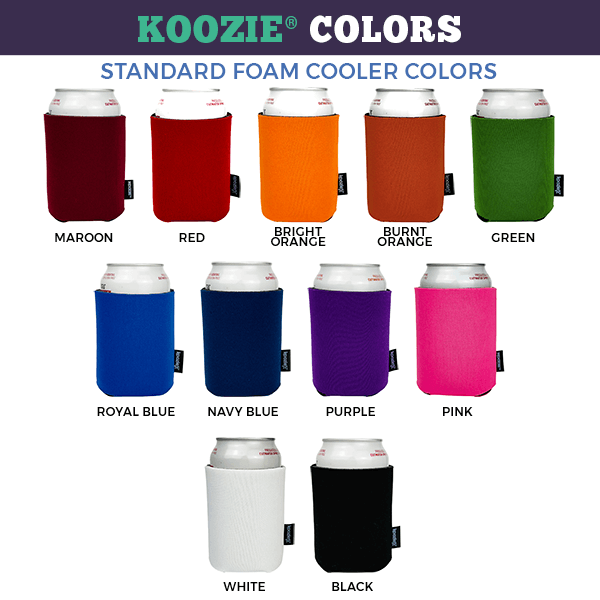 Foam Can Cooler Color Choices