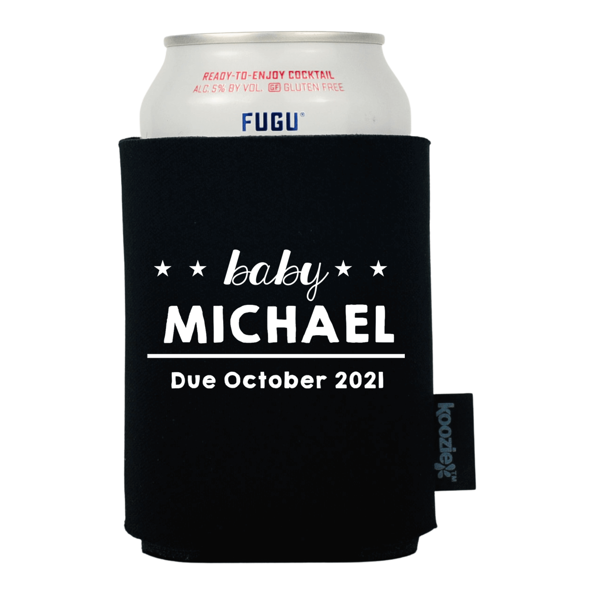 Koozie® Baby Name with Stars Baby Shower Drink Cooler