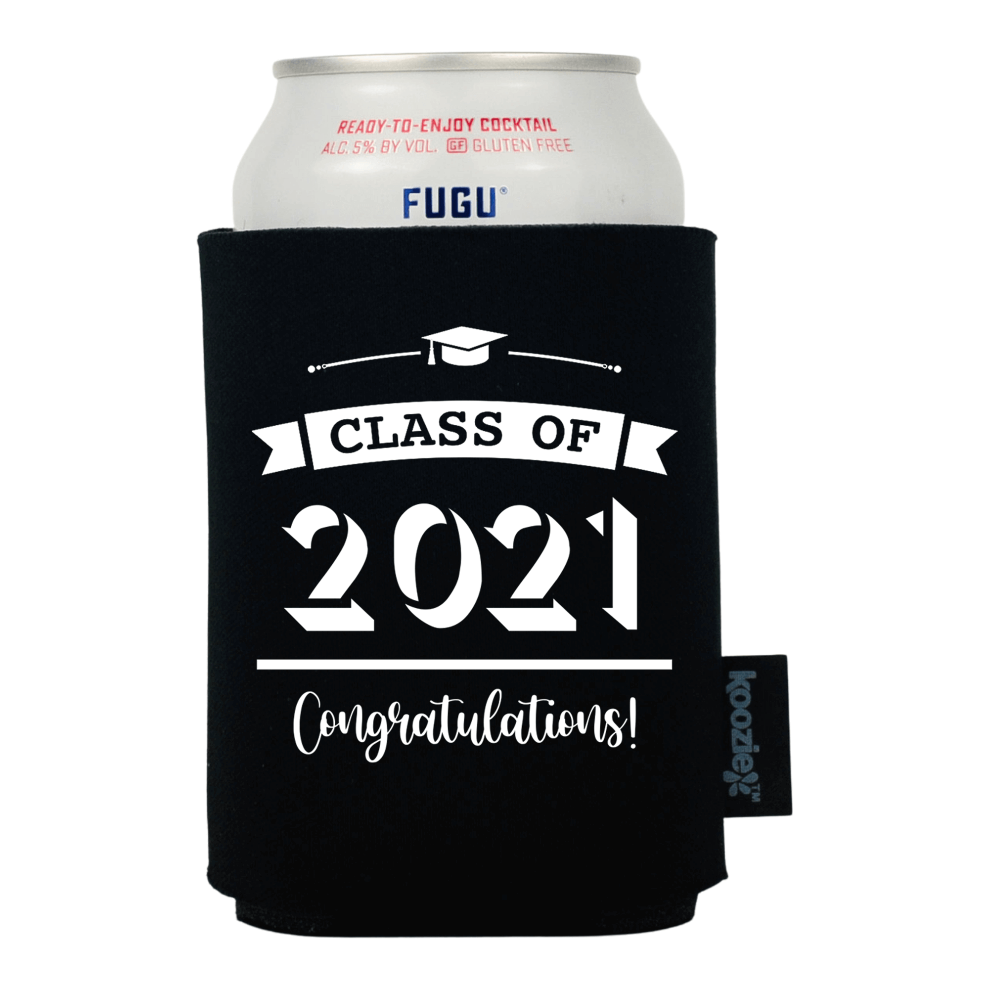 Koozie® Shadowed Text Graduation Drink Cooler