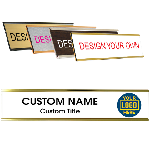 2" x 10" Wall Plate with Holder & Full Color Right Logo