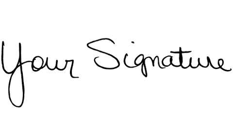 Large Initial 4924 Round Signature Stamp