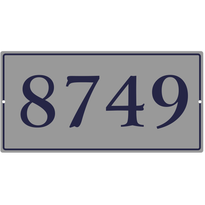 Large Rectangle Border Home Address Sign | 8" x 16"