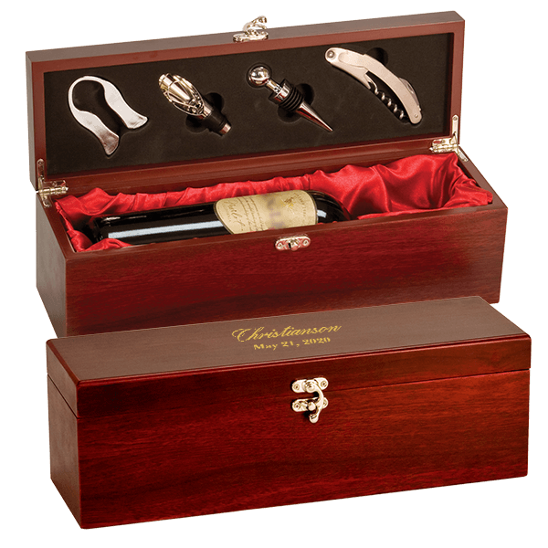 Last Name Date Wine Bottle Gift Box