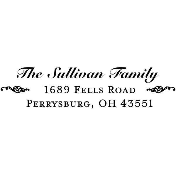 Sullivan Scroll Address Stamp