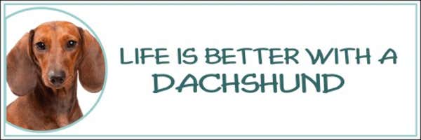 Life is Better with a Dachshund Decal