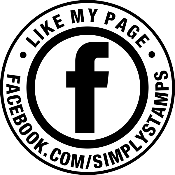 Like My Facebook Page Round Stamp