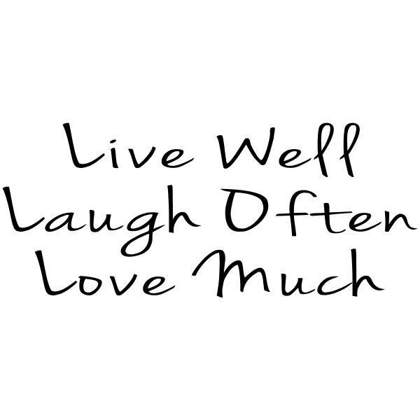 Live Well Rubber Stamp