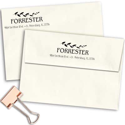 Leafy Vine Custom Address Stamp - alternate view