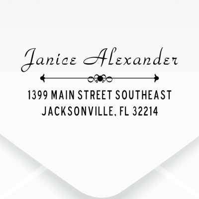 Script Cursive Deco Address Stamp