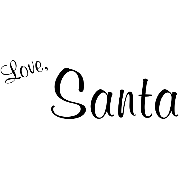 Love, Santa Present Rubber Stamp