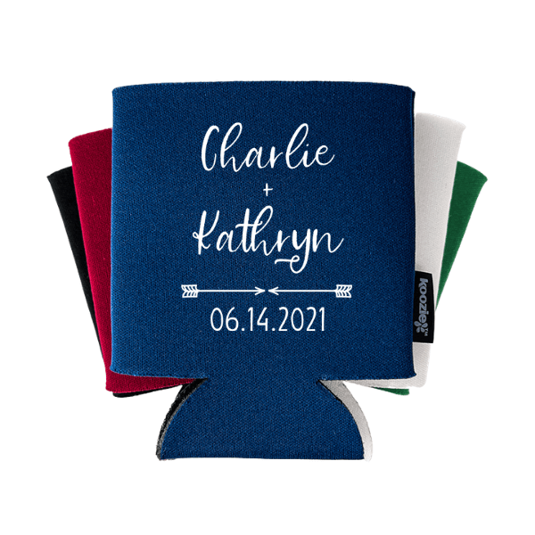 Koozie® Love Arrows Wedding Drink Cooler