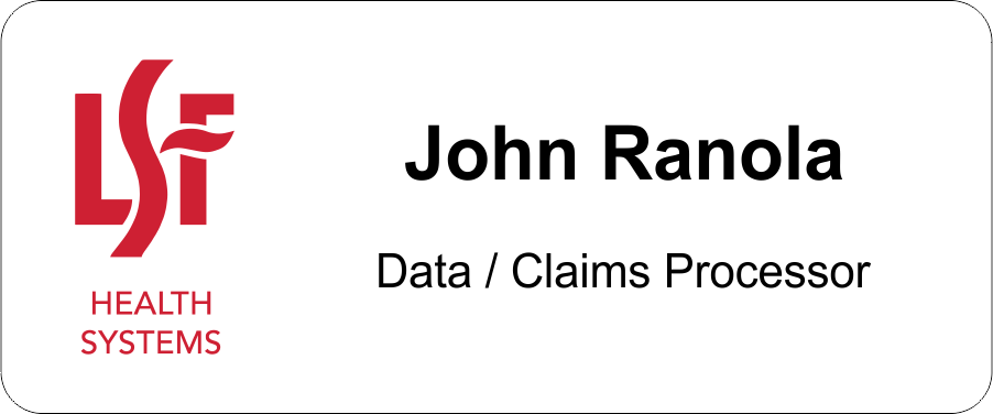 LSF Health 1.25x3" Nametag