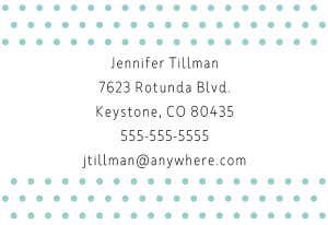 Polka Dot Last Name Luggage Tag - Back