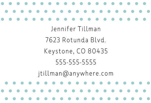 Polka Dot Last Name Luggage Tag - Back