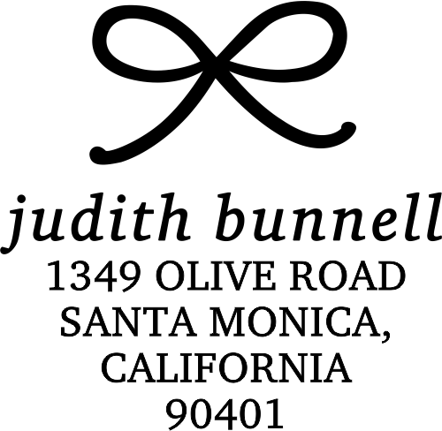 Elegant Bow Return Address Stamp