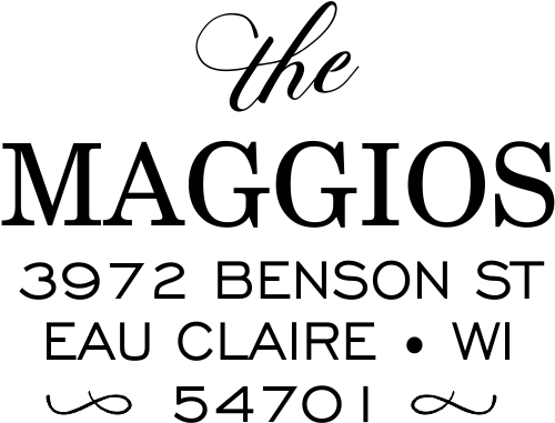 Uptown Script Return Address Stamp