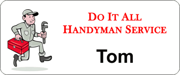 Maintenance Handy Man 3 Line Name Tag