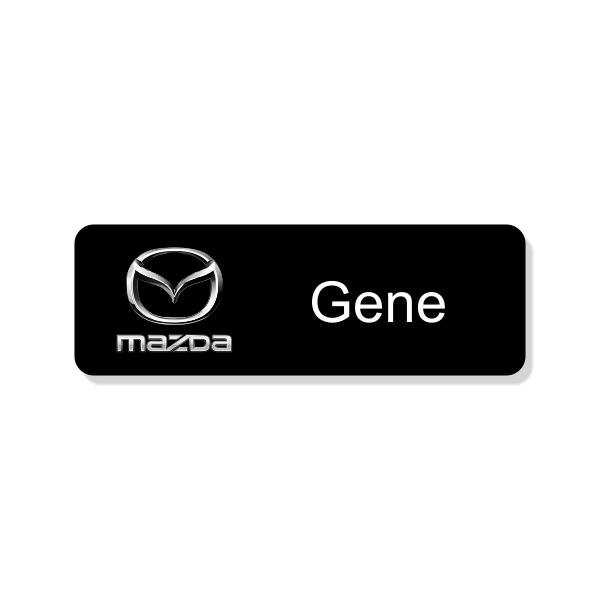 Mazda City 1X3 New Logo Black Nametag